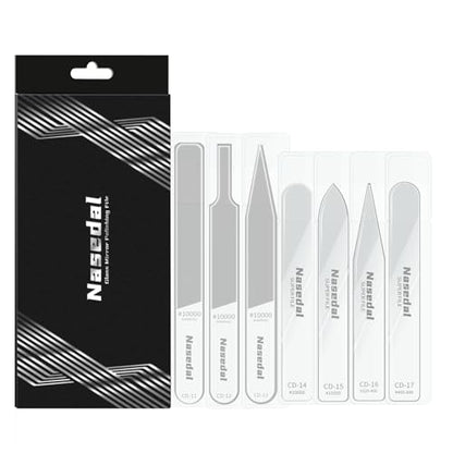 7pcs Hobby Model Glass File Kit for Gunpla, Scale Model 3D Print Polishing Tool #10000 Grit Ultra Fine Glass Mirror Sanding Files for Gundam Buidling, Plastic, Wood & Resin Parts - style: 7pcs Complete Kit