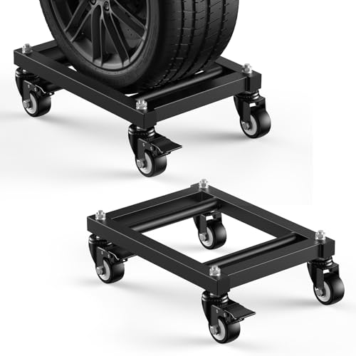 Heavy Duty Car Wheel Dolly, Car Dolly Set 2 Pack, Portable Moving Dolly for Motorcycles, Boats,Cars, ATV, SUV, etc.