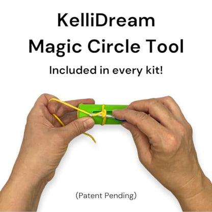 KelliDream Magic Circle Tool Inclusive Learn to Crochet Kit for Beginners; Step-by-Step Video Tutorials; All Supplies to Make Cute Amigurumi (Sunny Creatures) - color: Sunny Creatures