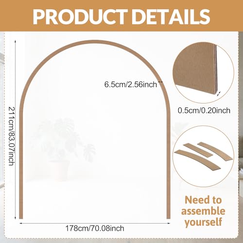 Novabright Unfinished Wood Arch Trim, 80 x 70 Inch, Arch - size: 80 x 70 Inch, style: Arch
