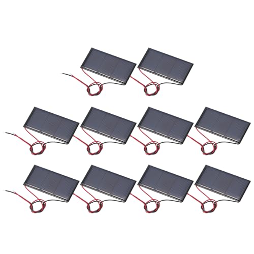 MECCANIXITY 10 Pcs 1.5V 0.24W 160mA Mini Solar Panels with 2 Cable - style: 1.5V 0.24W 160mA