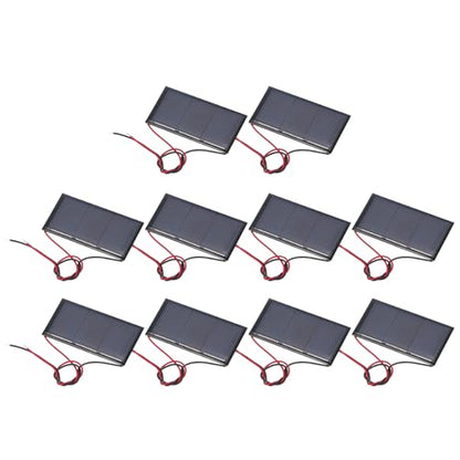 MECCANIXITY 10 Pcs 1.5V 0.24W 160mA Mini Solar Panels with 2 Cable - style: 1.5V 0.24W 160mA
