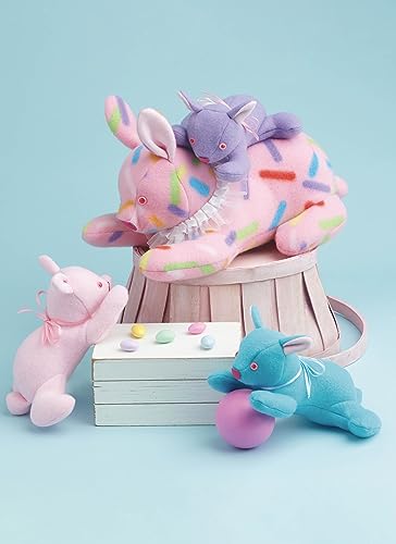 Simplicity S9837 Easy-to-Sew Plush Fleece Kitten, Bunny & Puppy Sewing Pattern by Carla Reiss, One Size