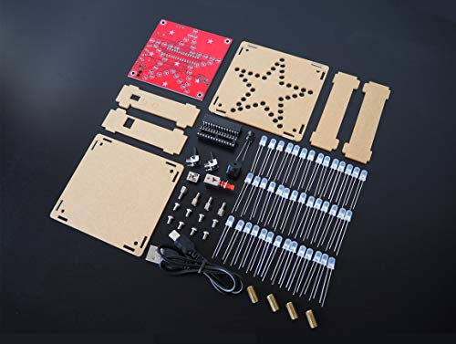 Star Shaped Soldering Practice Kit Electronics DIY Soldering Project, Colorful Flashing with Beep Music for Practicing Assemble, Creative Present, New Version