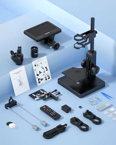 JL266S 5 Lens HDMI Digital Microscope 5000X with 7'' Screen