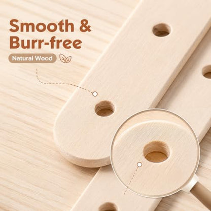 Wooden Craft Sticks with Holes,250 Pcs Pop Wood Slats for Kids DIY Model Building, Pre-Drilled Wooden Sticks for STEM School Projects