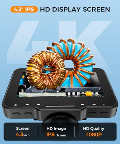 PalliPartners Digital Microscope for Coins with Light HD Screen - color: Bright black