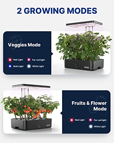 iDOO Smart Hydroponics Growing System with 12 Pods Kit Indoor Herb Garden - size: 12Pods WIFI