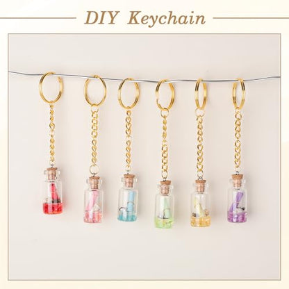 BESARME Keychain Making Kit, 1130Pcs Jump Rings & Clasps, Gold - color: Gold