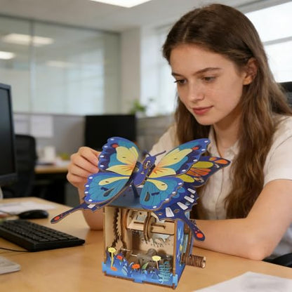 Music Park 3D Wooden Puzzle, Butterfly Music Box - color: Colorbutterfly