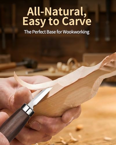 Basswood Carving Blocks 16 PCS: 6" x 1" x 1" Soft Whittling Wood Blanks - color: 16 PCS (6" x 1" x 1")
