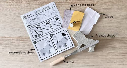 STUDIOSTONE CREATIVE DIY Arts & Crafts Carving Kit Kids Adults Cat Sculpture Soapstone