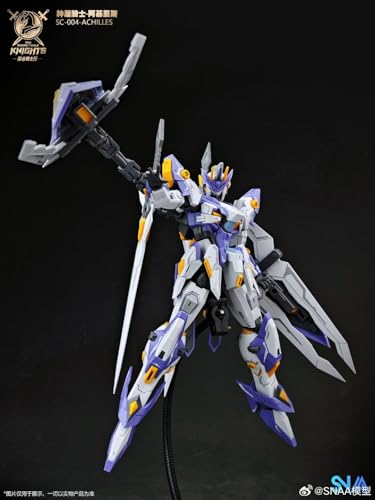Funtasy Planet Action Figures 1/144 Scale Model Kits for Adults, SNAA Aegis Knight-Achilles, Mecha Model Kit Articulated Figures Assembled Mode - color: Achilles