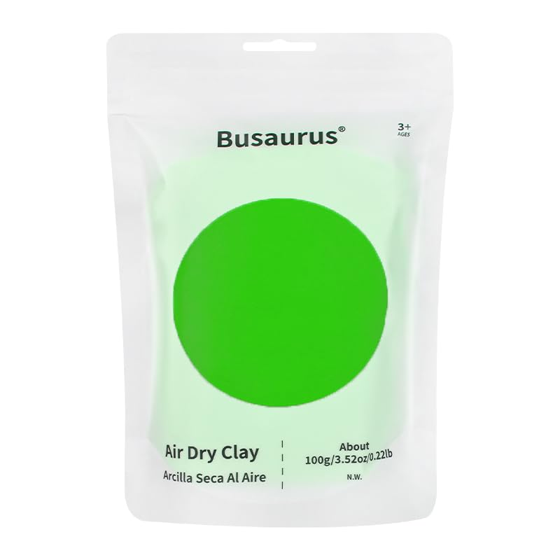 100g Green Air Dry Foam Clay for Kids & Adults - color: Green