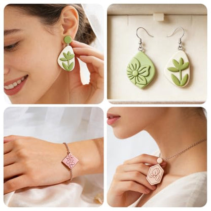ORIGACH 14 PCS Interesting Flower Polymer Clay Cutters Set - style: Interesting Flower
