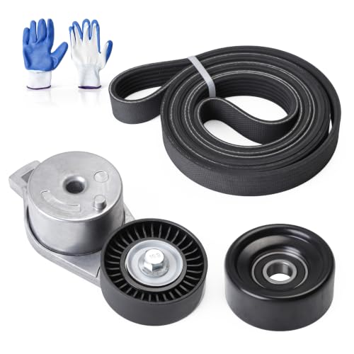 Serpentine Belt Tensioner Idler Pulley Kit #38185 38043 90K-38185 - size: 2001-2007 for Voyager/ Grand Caravan