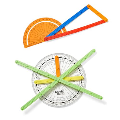 hand2mind AngLegs Starter Set with 2 Protractors - style: Starter Set