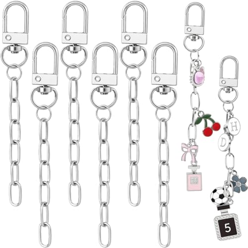 Hzopcw 6pcs Keychain Making Kits for Bag Charm, Silver - color: A-6pcs-Silver