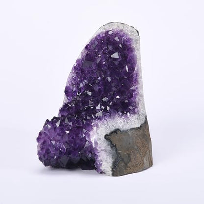Natural Amethyst Geode Crystal Cluster 2–2.5 lb with BONUS Selenite Wand - size: 2 pound - 2.5 pound