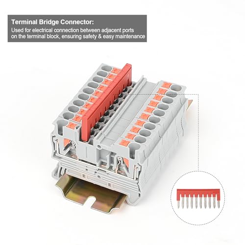 10Pcs FBS 10-5 Side Plug-in DIN Rail Terminal Block - color: Red, size: 10 Pcs