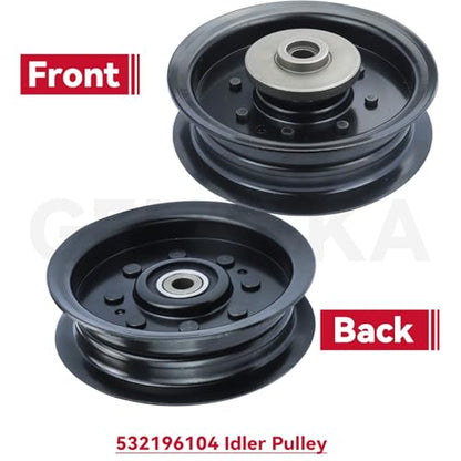 GELASKA 532196106 532196104 Husqvarna Idler Pulley for Husqvarna 48 54 Deck - color: A5 1x196106+196104