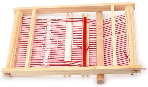 Yesland Weaving Loom Kit for Beginners - Large Wooden Frame Loom 15.6" with Shuttle, Comb & Yarn - Multi-Craft Tapestry Weaving for Kids & Adults - size: 15.6 x 9.75 x 1.25 inches