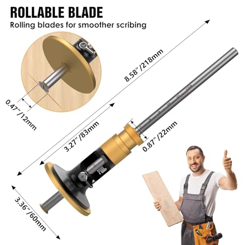 Wheel Marking Gauge for Woodworking with 0.2mm Micro Adjustment