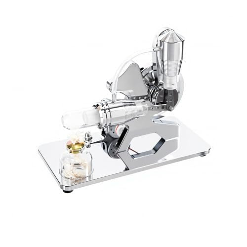 Sunnytech Hot Air Stirling Engine Motor Model Educational Toy Electricity Generator Colorful LED SC (SC005) - style: SC005