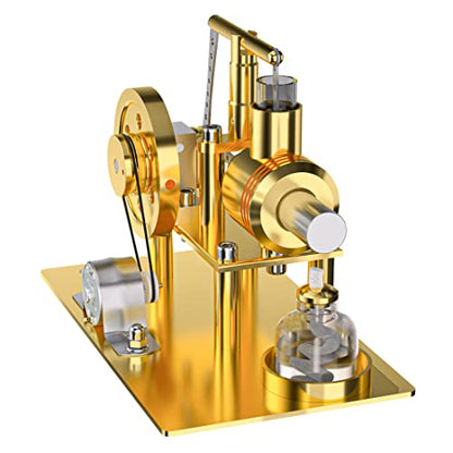 Hot Air Stirling Engine Model Kit, DIY Assembly Metal Balance-Style Stirling Engine Kit with Light Bulb, Sterling Engines Building Set, Christmas Birthday Gift Collectible - style: Type 2