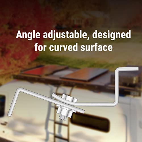 Newpowa Solar Panel Mounting Curved Z Bracket with Nuts and Bolts for RV, Boat, Wall, Off Grid Roof Installation A Set of 4 Silver Aluminum (1 Set) - size: UV Curved Surface*1