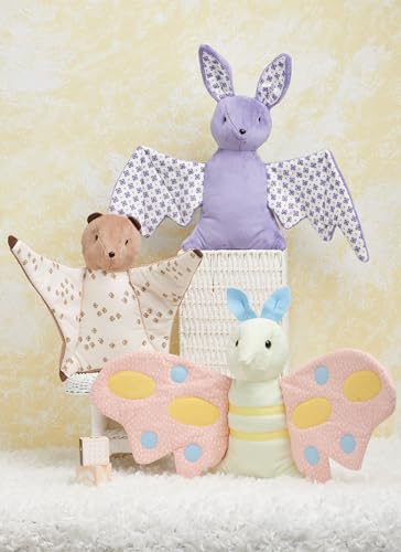 Simplicity S9940 Easy-to-Make Bat, Moth & Flying Squirrel Plush Animal Sewing Pattern, Sizes Vary