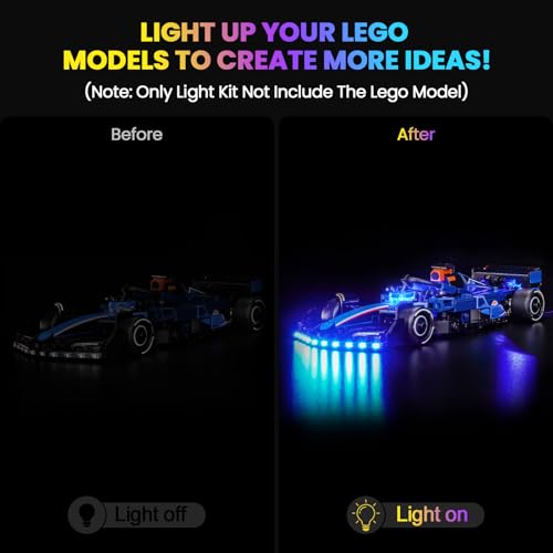 Upgraded Led Light Kit Compatible with Lego Williams Racing FW46 F1 Race Car Building Set, Lights Decoration Compatible with Lego 77249 (Model Not Included) - style: Classic Version 77249