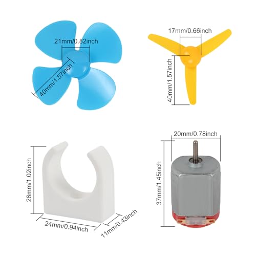 DC Motors Kit DIY Science Projects DC Motor Kit 3V-12V 25000RPM Mini Electric Hobby Motors with Plastic Gears, Battery Holder, Boat Rocker Switch, Shaft Propeller - color: B kit