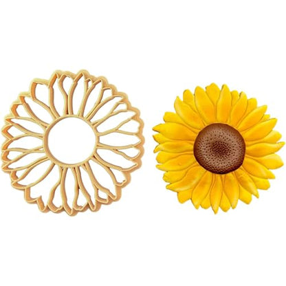 Botanical Trinket Cutter Set for Polymer Clay Display & Jewelry Styling – Monstera, Sunflower & Daisy | SUNMODA-TRI - color: Sunflower+Monstera+Daisy