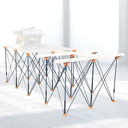 POWERTEC Arachni-Flex Portable Workbench 4x8ft Collapsible Workstand - Heavy Duty Folding Work Table Base, 6000 lbs Capacity 36 Inch Work Height, No Assembly Mobile Work Station w/Carry Strap (71930) - style: 4x8ft Base