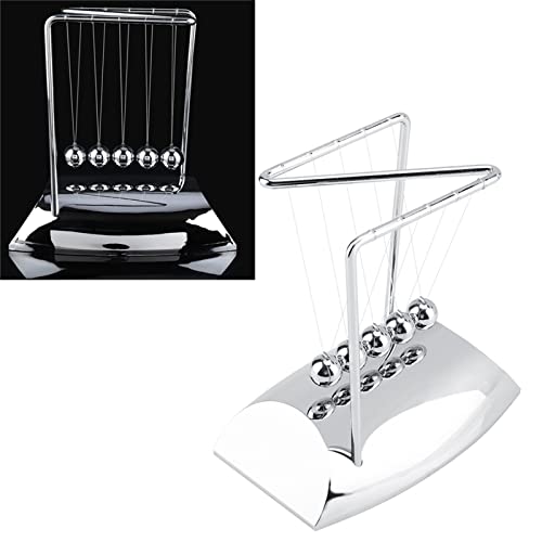 Hyuduo Newton's Cradle Balance Ball Set 5-Piece Desktop Physics Toy for Science Learning Stress Relief & Desk Decoration