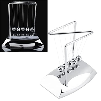 Hyuduo Newton's Cradle Balance Ball Set 5-Piece Desktop Physics Toy for Science Learning Stress Relief & Desk Decoration