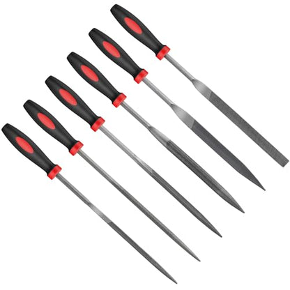 Hi-Spec Needle File Tool Set for Fine Metal, Wood and Craft Work with Case - size: 6 pieces