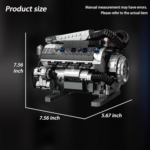 Working V8 Engine STEM Model Building Block Kit - style: T2020