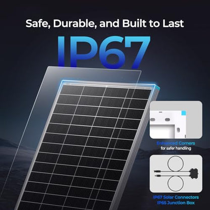 Renogy Solar Panels 175 Watt N-Type, 16BB 25% High-Efficiency - size: 175 W N-Type Solar Panel