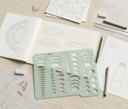 Printtoo Ellipse Geometry Template Acrylic Drafting Stencil Ruler Tool - color: Series -PRTD-2844A