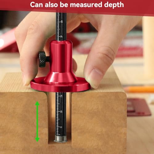 Wheel Marking Gauge, Aluminum Alloy Scriber Marking Tools Woodworking Mortise Parallel Scribing Tool with Metric and Inch Scales