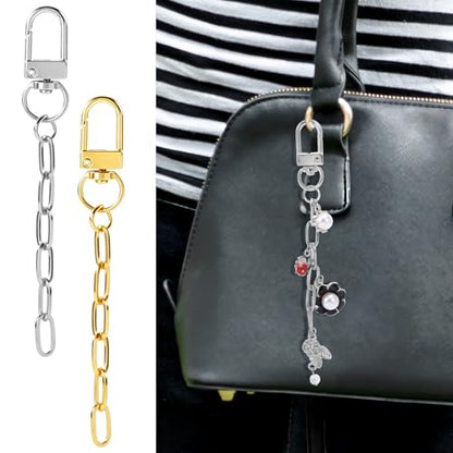 Hzopcw 20pcs Keychain Making Kits for Bag Charm, Gold & Silver - color: A-20pcs-Gold,Silver