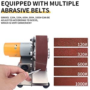 3-in-1 Mini Belt Sander Bench Grinder 7-Speed for Knife Making - color: Model.1 Universal Plus Kit, size: Model.1 Universal Plus Kit