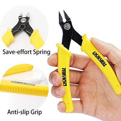DOWELL Flush Cutters, Micro Wire Cutters, 2-Pack