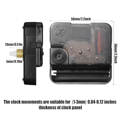 Mudder 4 Pcs Clock Mechanism Replacement Kit, Fit for 12 Inch Clock, 13 mm - size: Fit for 12 Inch Clock, 13 mm