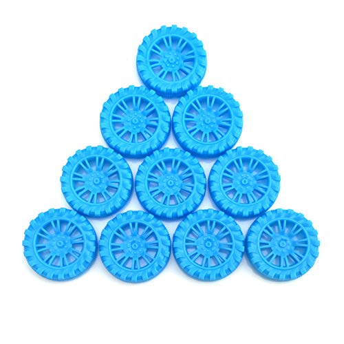 EUDAX 30mmx8mm Plastic Roll 2mm Dia Shaft Toys Wheel and 2mmx100mm STEM Shaft Round Rod Axles for DIY Toy RC Car Truck Boat Helicopter Model Part (Blue, 100pcs) (Pack of 2) - color: Blue, size: 100pcs (Pack of 2)