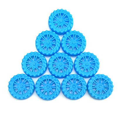 EUDAX 30mmx8mm Plastic Roll 2mm Dia Shaft Toys Wheel and 2mmx100mm STEM Shaft Round Rod Axles for DIY Toy RC Car Truck Boat Helicopter Model Part (Blue, 100pcs) (Pack of 2) - color: Blue, size: 100pcs (Pack of 2)