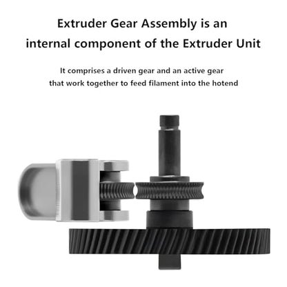 Upgrade Hardened Steel Extruder Gear Assembly Kit for Bambu Lab A1, Aluminum Alloy Handle Helical Gear Integrated Shaft Design DLC Coating Extruder Gear for A1, A1 Mini 3D Printer - style: for A1