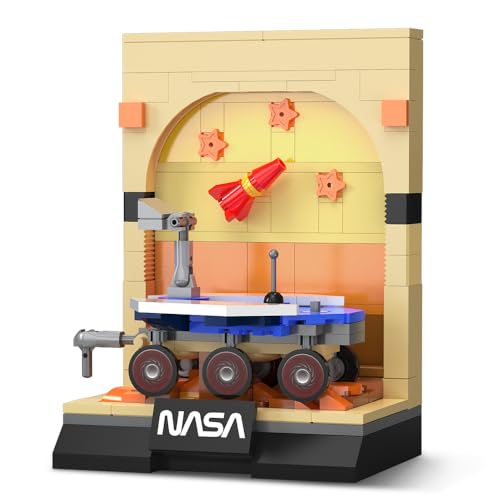 CaDA C56045W NASA Space Exploration Building Block Set, Including Mars Rover, Rocket and Space Station, 192-piece Aerospace-Themed Assembly Model, Suitable for Ages 14+ - color: C56045w